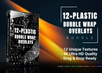 Videohive - Plastic Wrap Overlays – Bubble Textures, Crumpled Foil & Distressed Effects For DaVinci Resolve - 59899349
