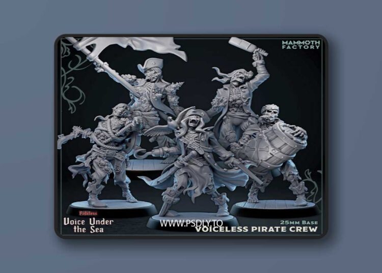 Voiceless Pirates Crew – 3D Print Model 1 Voiceless Pirates Crew – 3D Print Model