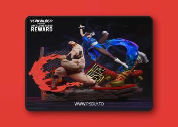 Yongblood Sculpture – Chun Li VS Zangief – Street Fighter – 3D Print Model STL