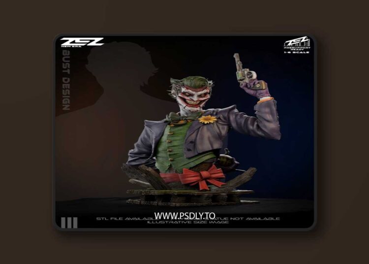 ZEZ Studio – Joker Bust – 3D Print Model 1 ZEZ Studio – Joker Bust – 3D Print Model