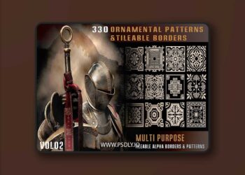 330 ornamental patterns & tileable borders-vol 02