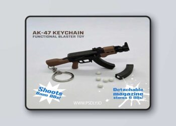 AK 47 Keychain Functional Blaster Toy – 3D Print Model STL