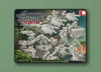 Across the Realms – Heavy Weapon Teams April 2025 – 3D Print Model STL