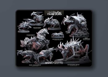 Bestiarum Miniatures – The Wilds – January 2024 – 3D Print Model