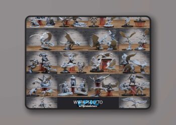 Epic Miniatures – Justice Hills Set – Angel and Heaven Encounters – Winged Beasts Collection – 3D Print Model