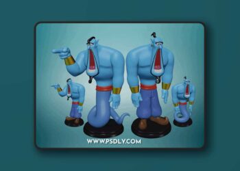 Genie – Aladdin – Surprised Face – 3D Print Model