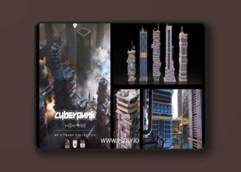 High Rise – Cyber Futuristic 3D Kitbash Pack