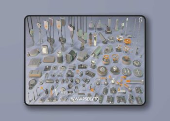 Industrial Kitbash 5 - 100 pieces