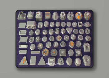 Industrial Kitbash-7 - 65 pieces