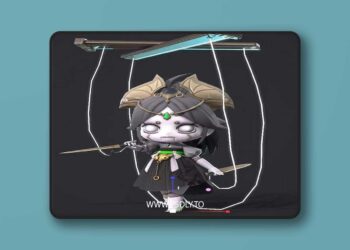 Marionette Low-poly 3D Model