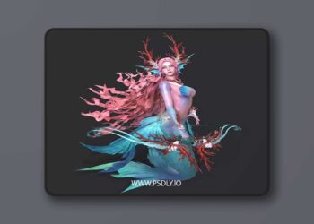 Mermaid Low-poly 3D Model