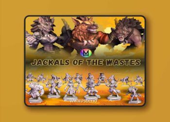 Moonlight Minis – Jackals of the Wastes – Gnolls Set – Gnoll Warband – 3D Print Model