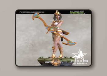 OXO3D Figures – Neith Egyptian Goddess – 3D Print Model STL