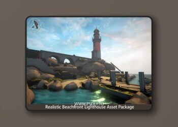 Realistic Beachfront Lighthouse Asset Package v1.0