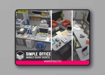 Simple Office Interiors - Cartoon assets v1.2