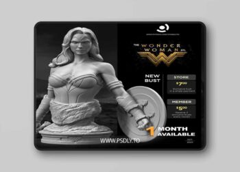 Stalyn Quito – Wonder Woman Bust – 3D Print Model STL