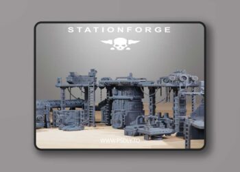 Station Forge – Scavenger Factory Terrain Kit – 3D Print Model