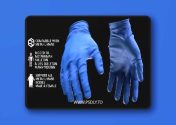 Surgery Gloves 147 - All MH Bodies & UE5 Skeletons - Rigged (5.3 – 5.6)