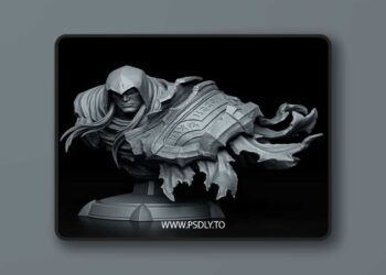 Tanuki Figures – War Bust – 3D Print Model STL