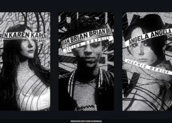 Videohive - Black Glitch Lines Poster Stories - 59882046