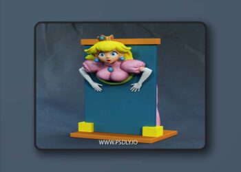 Waifu Studios – Princess Peach – 3D Print Model