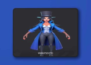 Zatanna Low-poly 3D Model