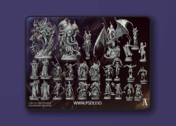 Archvillain Games – Circus Grotesque – Fiendish Troupe – Bundle – 3D Print Model