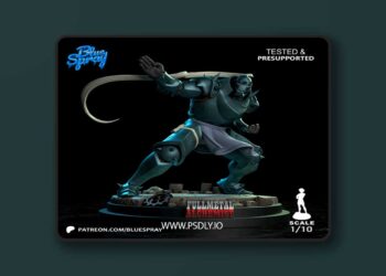 Blue Spray – Alphonse Elric – 3D Print Model