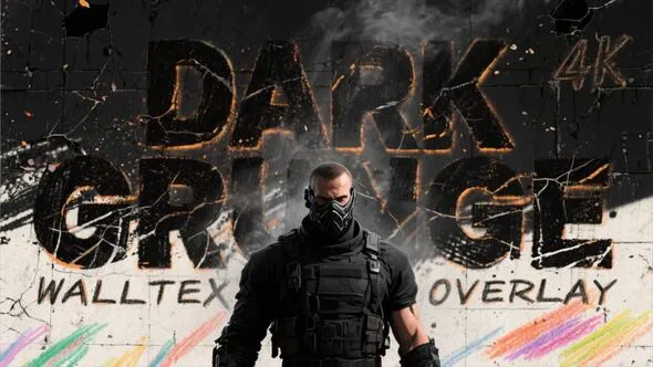 Videohive - Dark Grunge Wall Textures Overlay Pack AE - 60899371 1 Dark Grunge Wall Textures Overlay Pack AE
