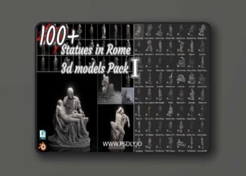 Famous Statues In Rome 3D Models Pack