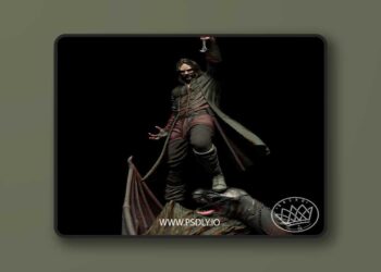 Nacho CG – Fan Art – Aragorn from LOTR Statue – 3D Print Model STL