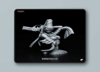 Tanuki Figures – Bayonetta Bust – 3D Print Model STL