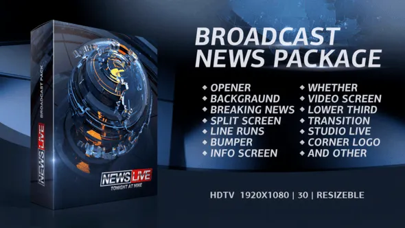 Videohive - Broadcast News Package - 60841960 1 Videohive Broadcast News Package 60841960