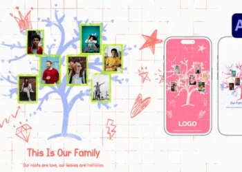 Videohive Friends Family Tree Collage Reveal 60633155