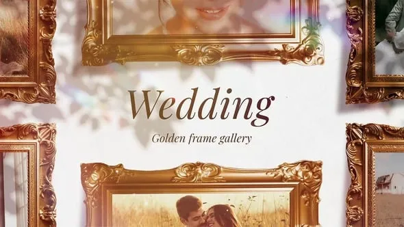 Videohive - Wedding Golden Frame Gallery - 60680966 1 Videohive Wedding Golden Frame Gallery 60680966