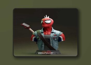 Wekster – Spiderpunk Bust – 3D Print Model STL