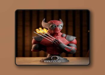 Wekster – Wolverinepool Bust – 3D Print Model STL