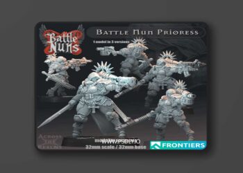Across the Realms – Battle Nun Prioress – Warhammer – 3D Print Model
