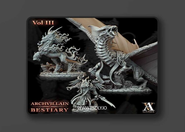 Archvillain Games – Archvillain Bestiary Vol. III – 3D Print Model 1 Archvillain Games – Archvillain Bestiary Vol. III – 3D Print Model