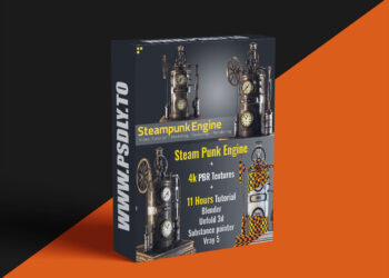 Artstation - Steampunk Engine - Tutorial Full Process-Asset