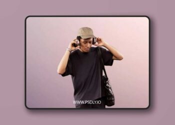 Asian Man Walking Casually With Headphones 3D model