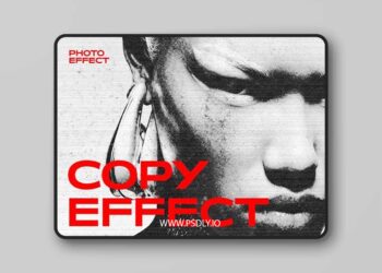 BW Copy Print Photo Effect for Photoshop