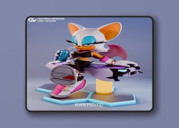Gray World Corporation – Rouge Sonic Riders Sonic The Hedgehog – 3D Print Model STL
