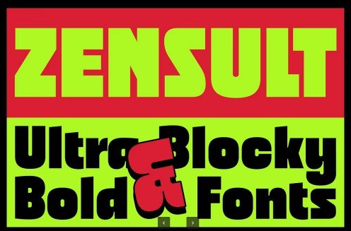 Konstantine Studio - Zensult - Ultra Bold Blocky Fonts 1 Konstantine Studio Zensult Ultra Bold Blocky Fonts