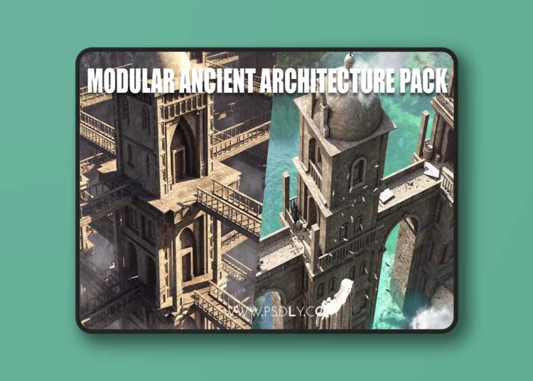 Modular Ancient Architecture Asset Pack - 3D Model 1 Modular Ancient Architecture Asset Pack - 3D Model