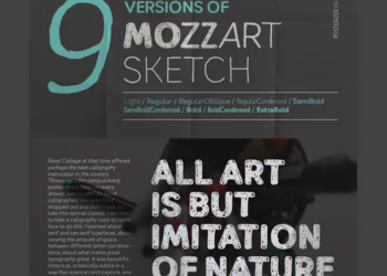 Mozzart Sketch Font Family 9xOTF