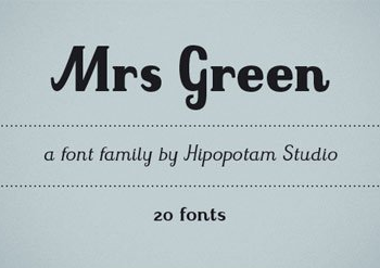 Mrs Green Font Family 20xOTF