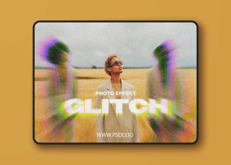 Retro Screen Glitch Photo Effect for Photoshop 1 Retro Screen Glitch Photo Effect for Photoshop