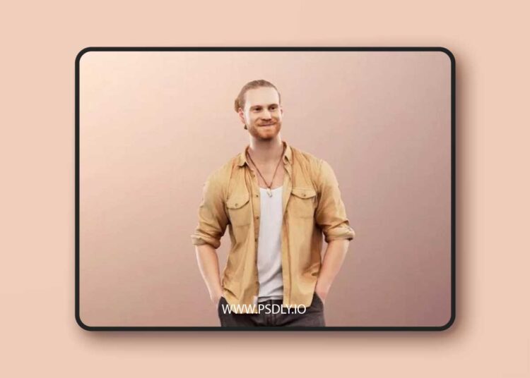 Standing Casual Man low-poly 3d model 1 Standing Casual Man low poly 3d model