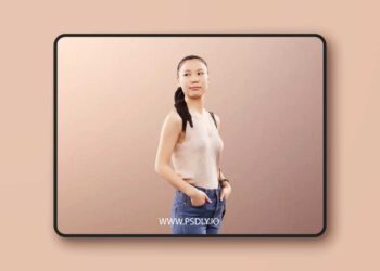 Summer Girl Waiting With Hands In Her Pockets 3D Model